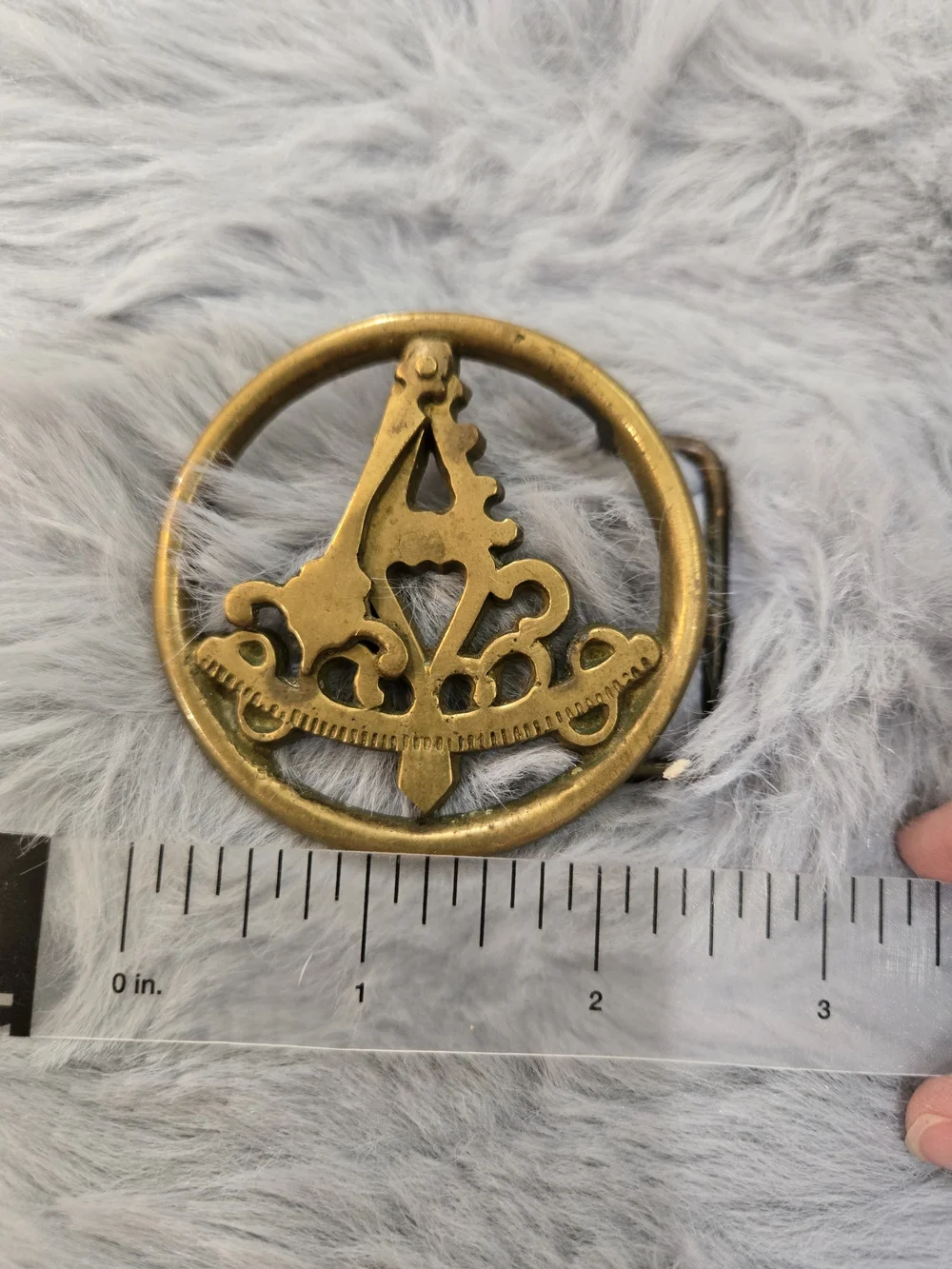 Solid Brass 70s Nautical Belt Buckle